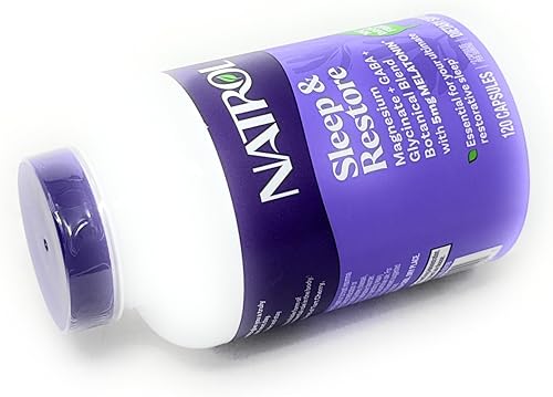 Miniatura 5 de Natrol Cápsulas Sleep & Restore, 120 unidades, melatonina de 5 mg con GABA, magnesio y vitamina B6, vegetariana, sin OMG, esencial para tu mejor