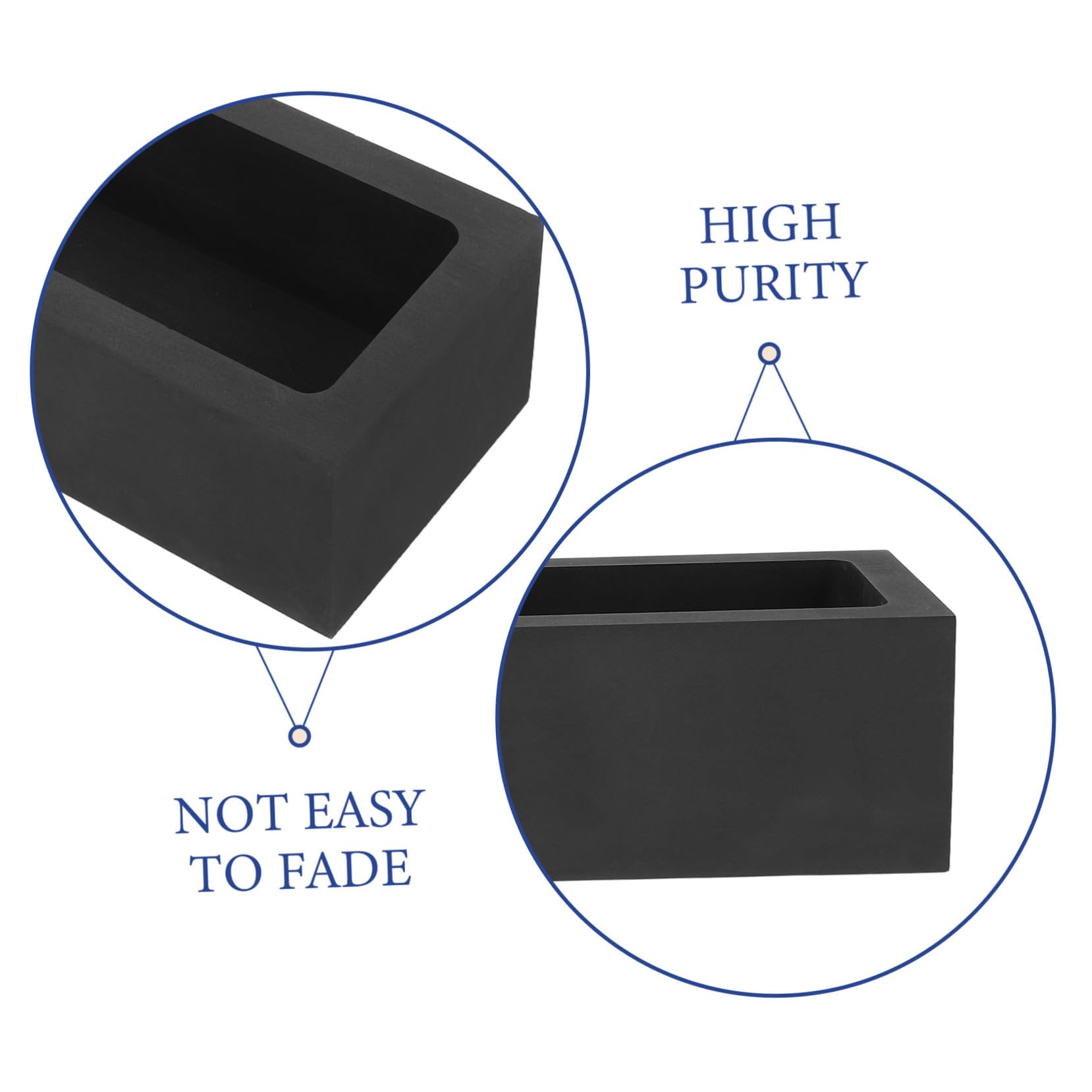 Graphit Barrenform für Metallschmelze 5kg, Schwarz