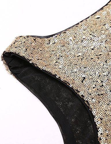 image for Zeagoo Women's Sleeveless Sparkle Shimmer Camisole Loose Sequined Vest