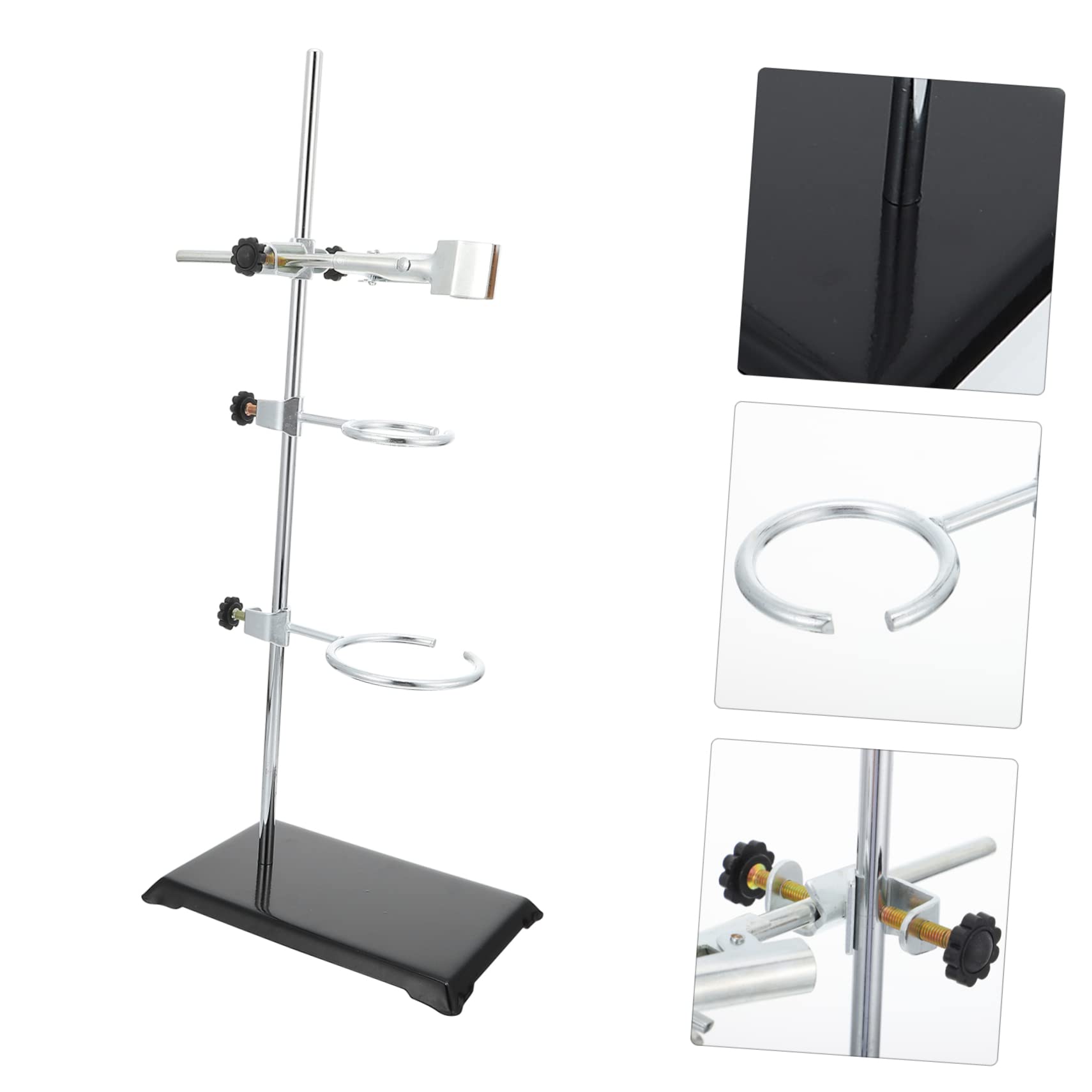 Gatuida Support pour Expérience de Chimie et Physique en Fer de Laboratoire Base Solide et Tige Détachable Équipement Standard pour Usage Scientifique