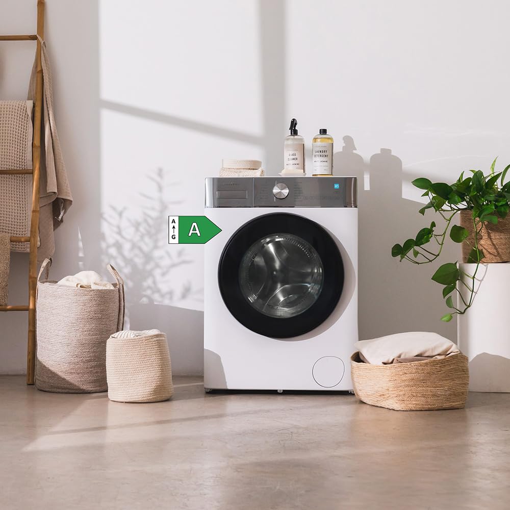 Cecotec Lavadora 10Kg Carga Frontal Bolero DressCode 10800 Inverter A 2000W, 1400 rpm, 16 Programas, Motor Inverter Plus, Vapor SteamMax, Lavado Inteligente, Detector de Carga