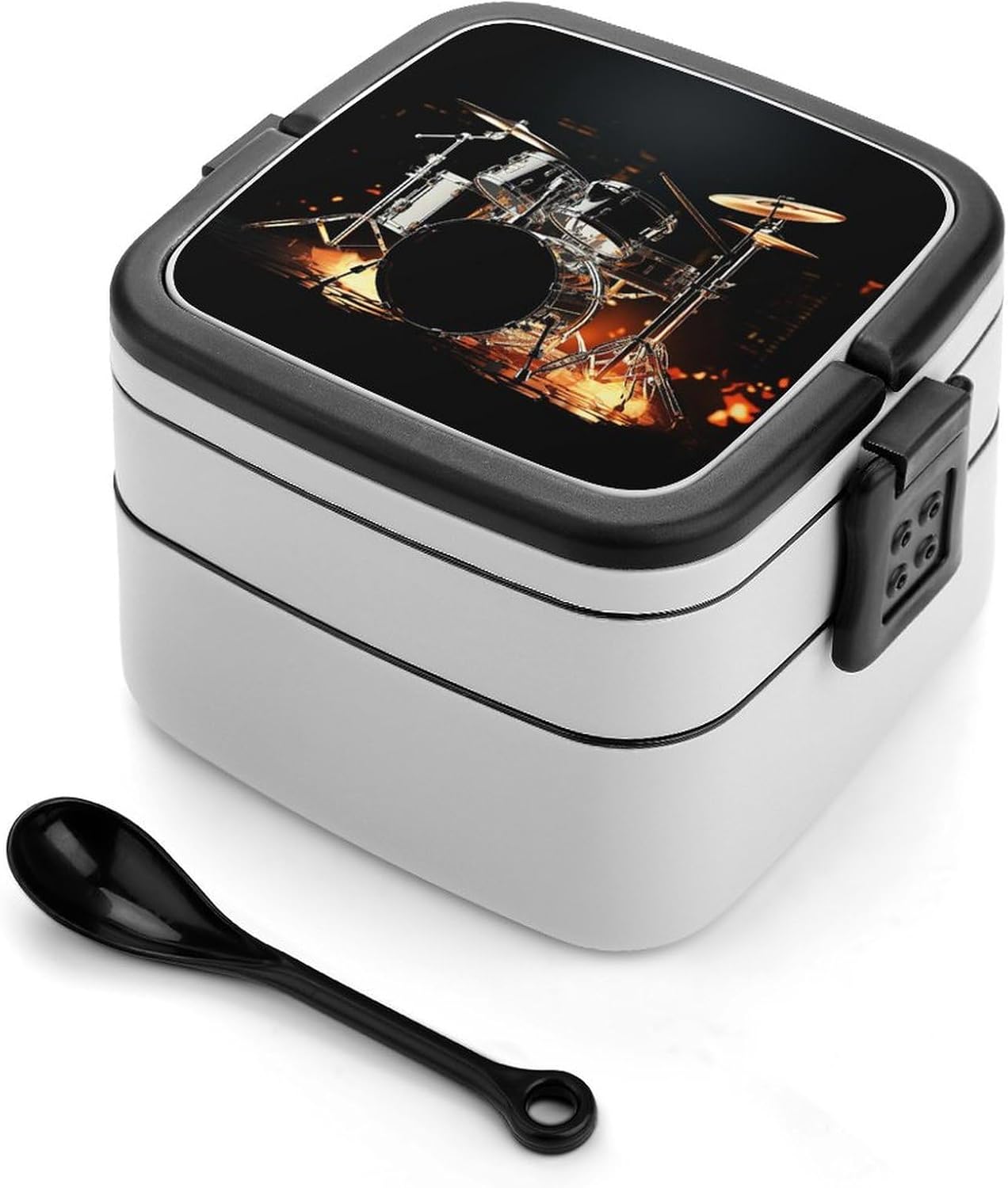 Adults Lunch Box Adult Bento Box Stackable Bento Box BPA-Free Drummer Lunch Box Food Container Ideal for Meal Prep, Work, And On The Go