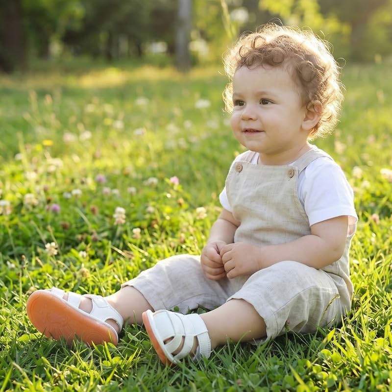 Image of Baby Boys Girls Squeaky Sandals Summer Closed-Toe Anti-Slip Premium Rubber Sole Toddler First Walkers Shoes
