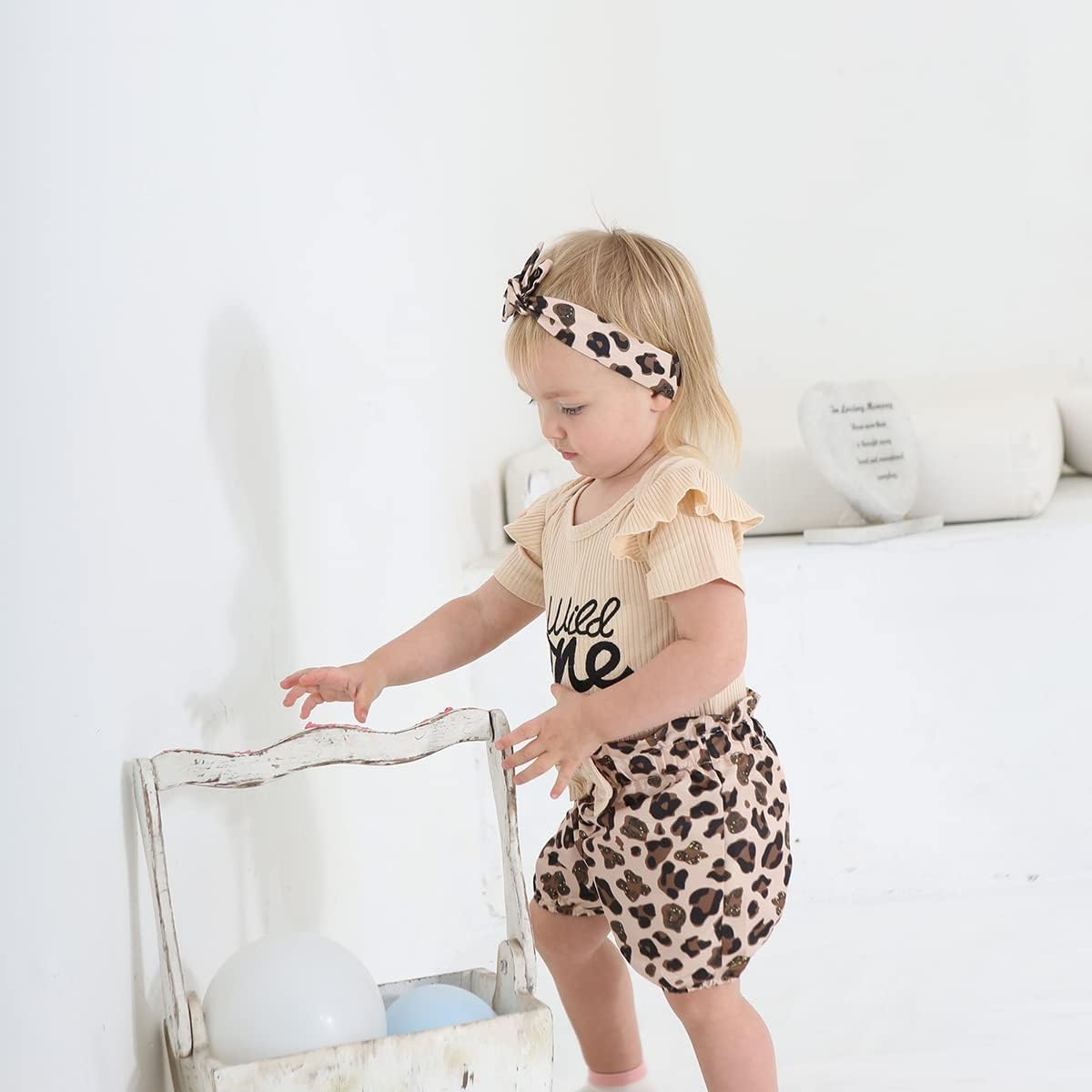 Shalofer Baby Girl First Birthday Outfit 1st Birthday Girl Wild One Clothes Set