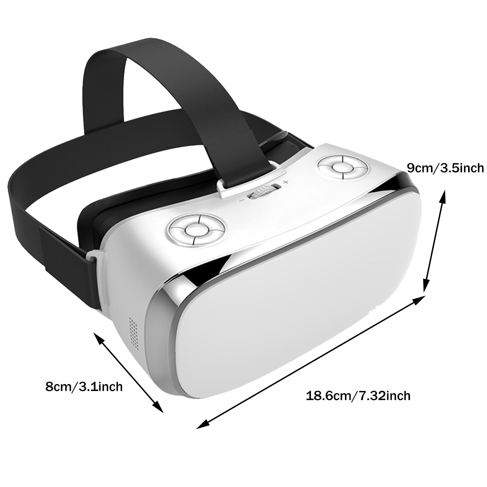 Occhiali Per Realtà Virtuale 3D, Visualizzatore Di Film A 360° Con Gamepad, Capacità Della Batteria: 3500 MAh, Supporta Connessione WiFi, Tracciamento Della Testa,Black
