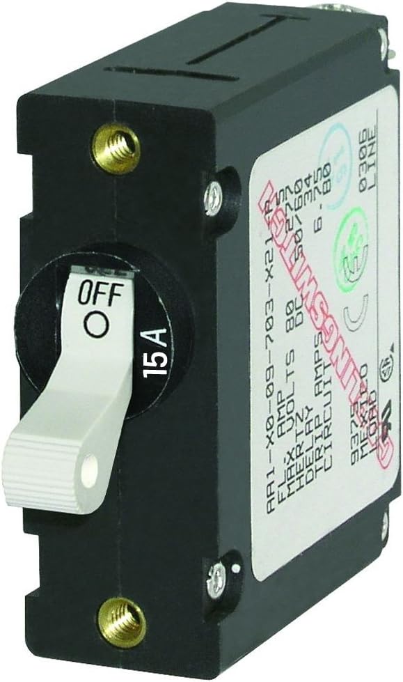 The Amazing Quality Blue Sea 7210 AC / DC Single Pole Magnetic World Circuit Breaker - 15 Amp