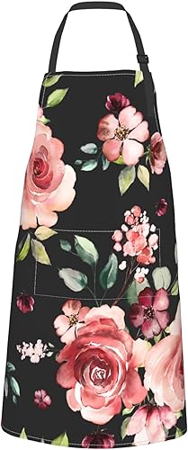 Delantal para mujer con bolsillos prácticos para cocinar
