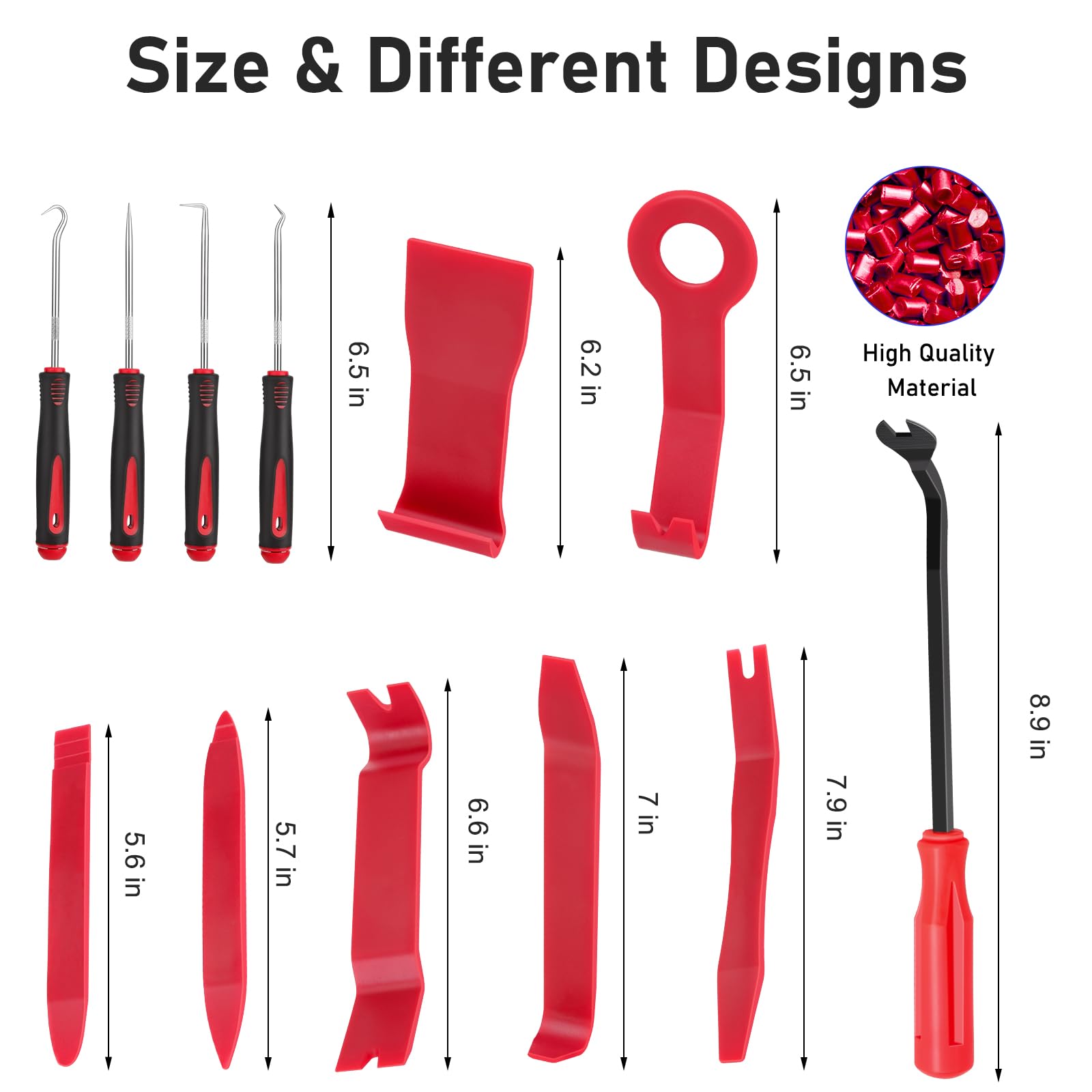 12-Piece Auto Trim Removal Tool Kit – Car Panel & Door Dashboard Pry Set