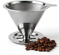 Coador Filtro de Café 103 Inox Premium Reutilizável Peneira Aço Inoxidável Sem Papel Durável Ideal para Cafeteiras e Coados Artesanais