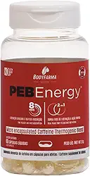 PEB Energy – Termogênico Premium | Pré-treino com Cafeína Microencapsulada + Óleo de Cártamo | Energia e Foco Sustentados (60 cápsulas líquidas)