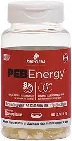 PEB Energy – Termogênico Premium | Pré-treino com Cafeína Microencapsulada + Óleo de Cártamo | Energia e Foco Sustentados (60 cápsulas líquidas)