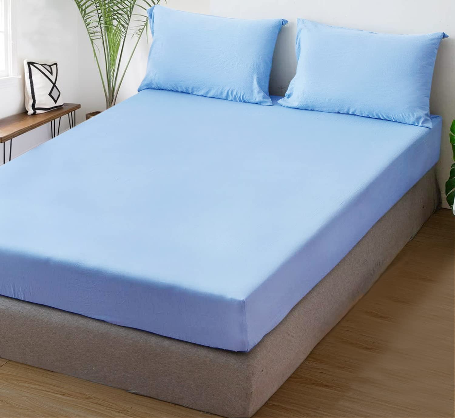 Cotton Comfort Bedding Single Fitted Sheet 400 Thread Count 100% Egyptian Cotton 40cm Deep Single Fitted Sheet Perfect Premium Cotton