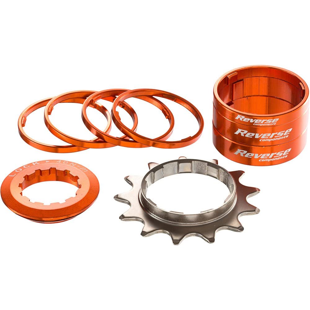 Reverse Single Speed Conversion Kit with 13 Sprocket Components orange