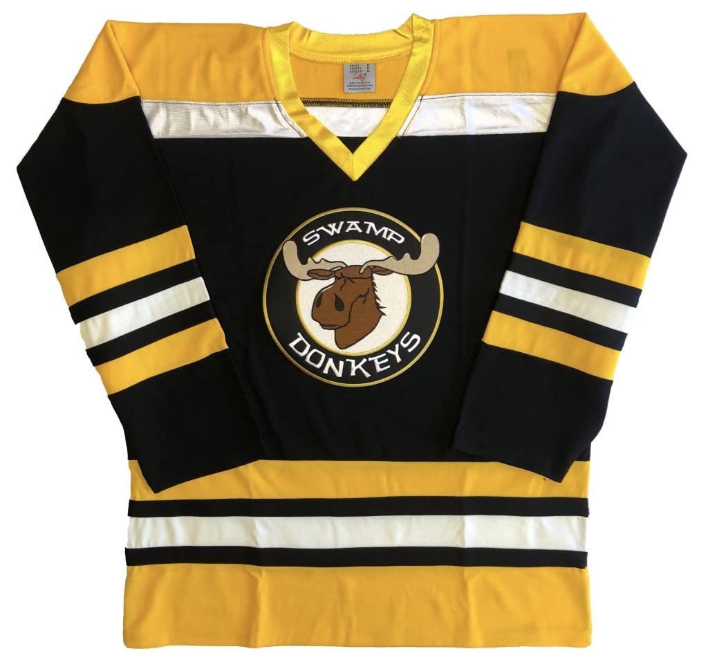 Swamp Donkeys Hockey Jerseys - We are Ready to Customize with Your Name and Number (Black, Adult XL)