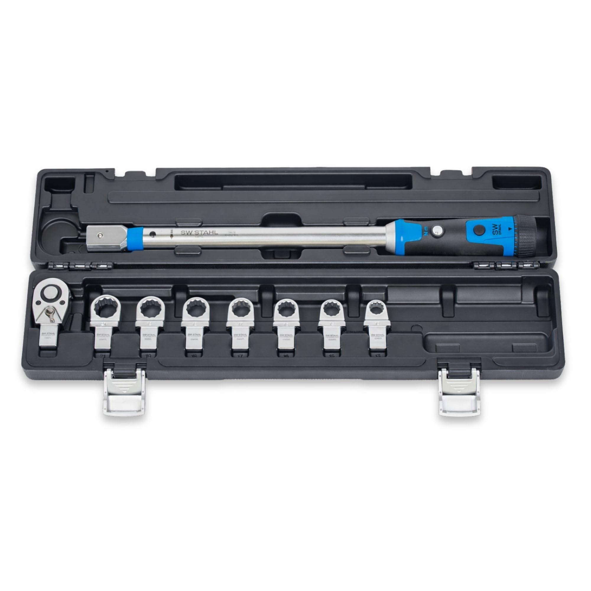 SW-Stahl 03880L Jeu de Clés Dynamométriques Professionnel - Outil Manuel | Jeu de douilles inclus, outil de précision pour mécanique automobile, coffret de rangement robuste, acier de haute qualité
