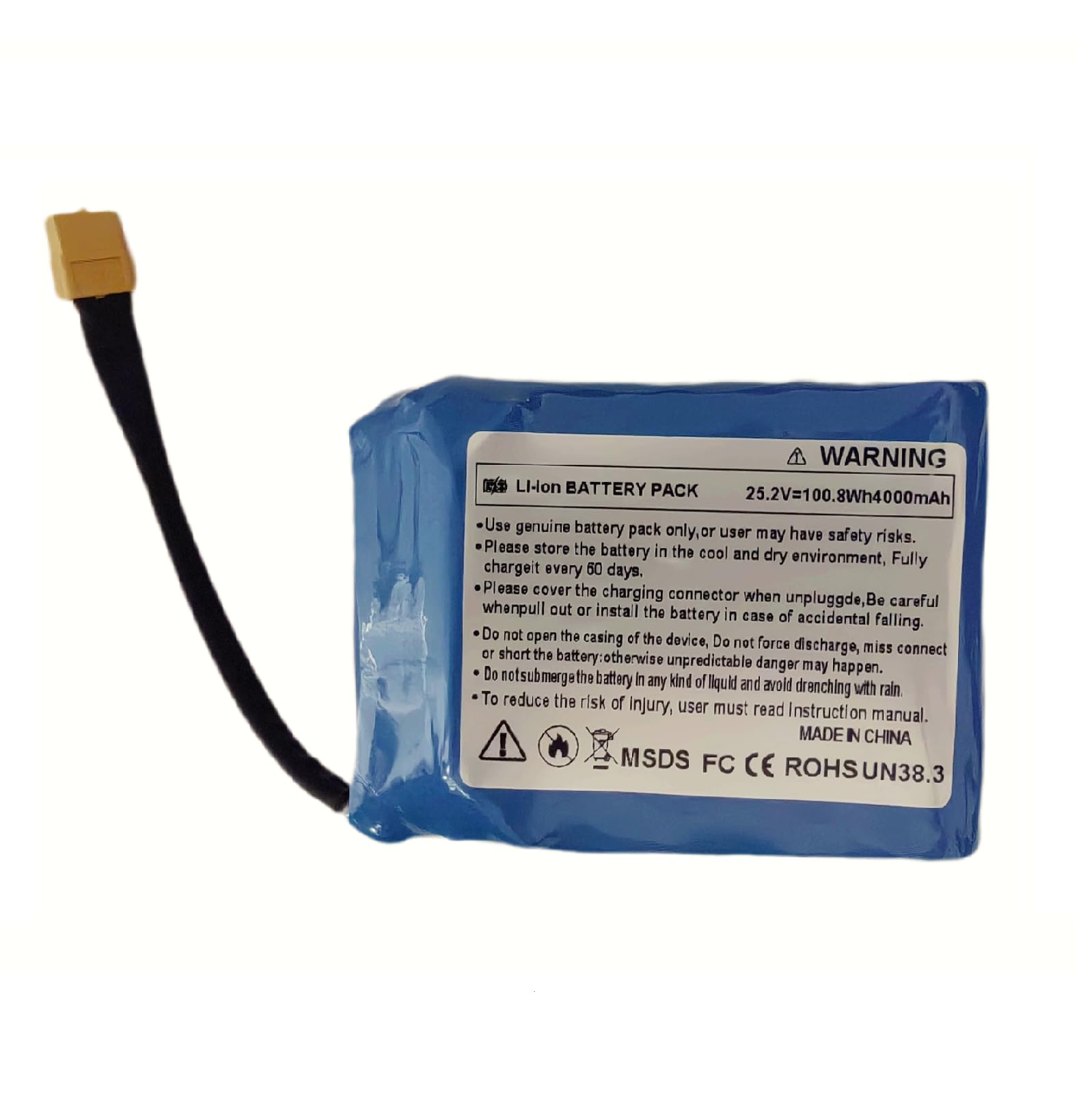 25.2V 4000mAh Hoverboard Replacement Battery | 100.8Wh | Fits Select Self-Balancing Scooter Models