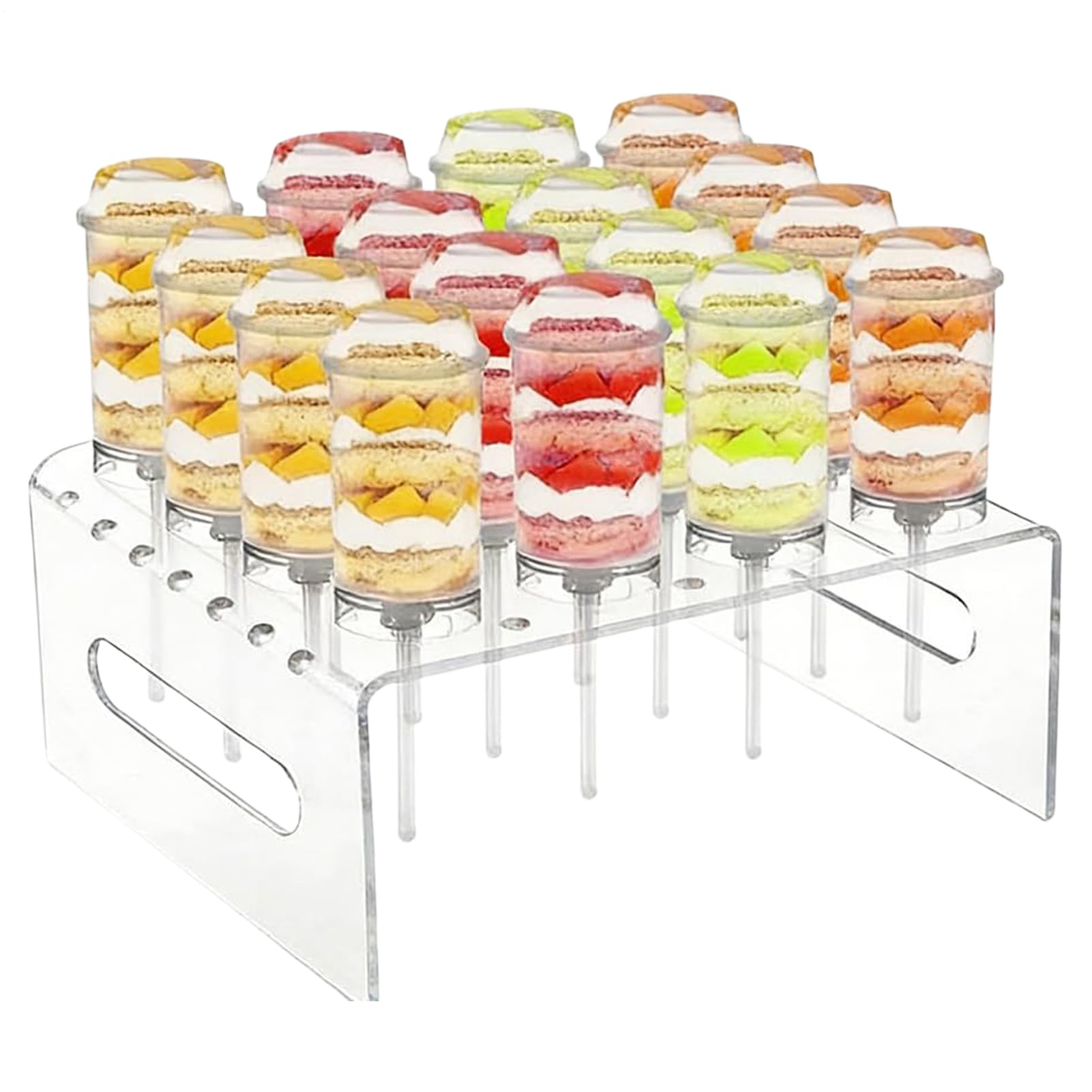 Tubes pour cake poussoir et glace avec support et couvercle en lot