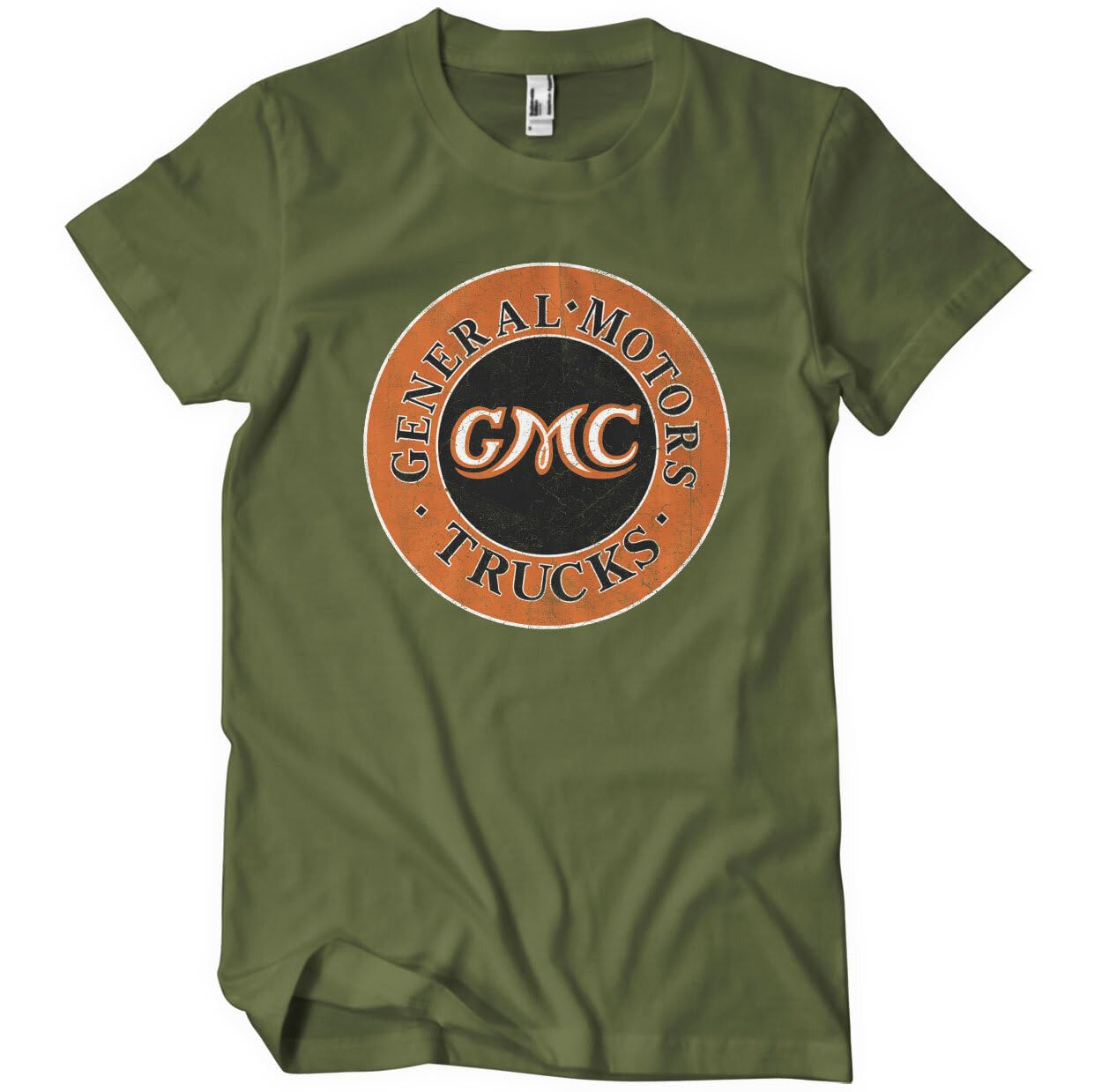 GMC Officially Licensed General Motors Trucks Patch Mens T-Shirt (Olive), XX-Large