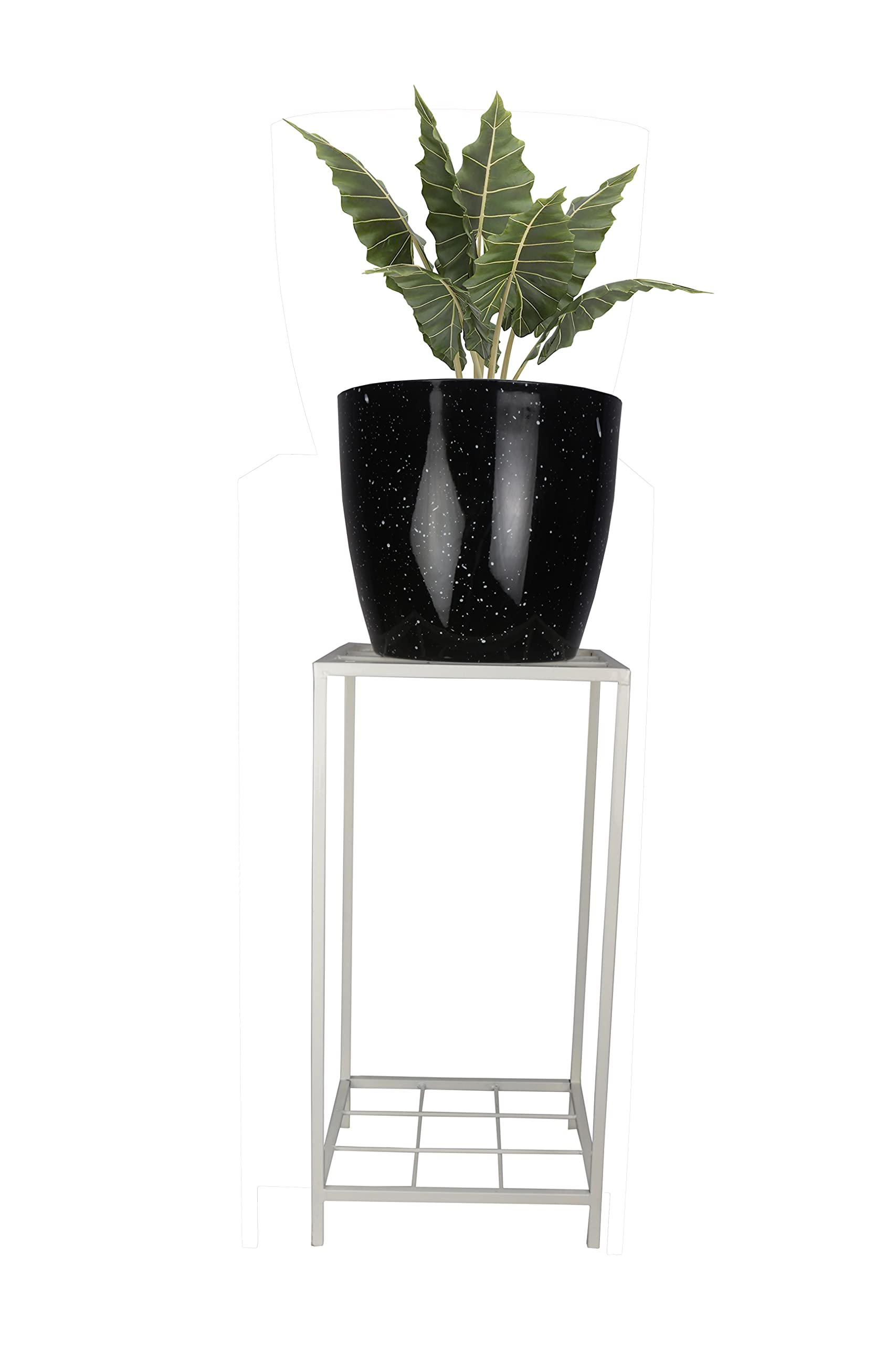 Halsey® Rust Roof Iron Indoor/Outdoor Flower Pot/Plant Stand for Home Garden Balcony Living Room Decor Multi-Purpose Use (White, 1) (B08L3XTNPC) Amazon Price History, Amazon Price Tracker