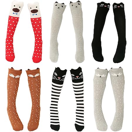 Ateid Enfant Filles Chaussettes Hautes Coton 3 9 Ans Paquet De 8 Multicolor Amazon Fr Vetements
