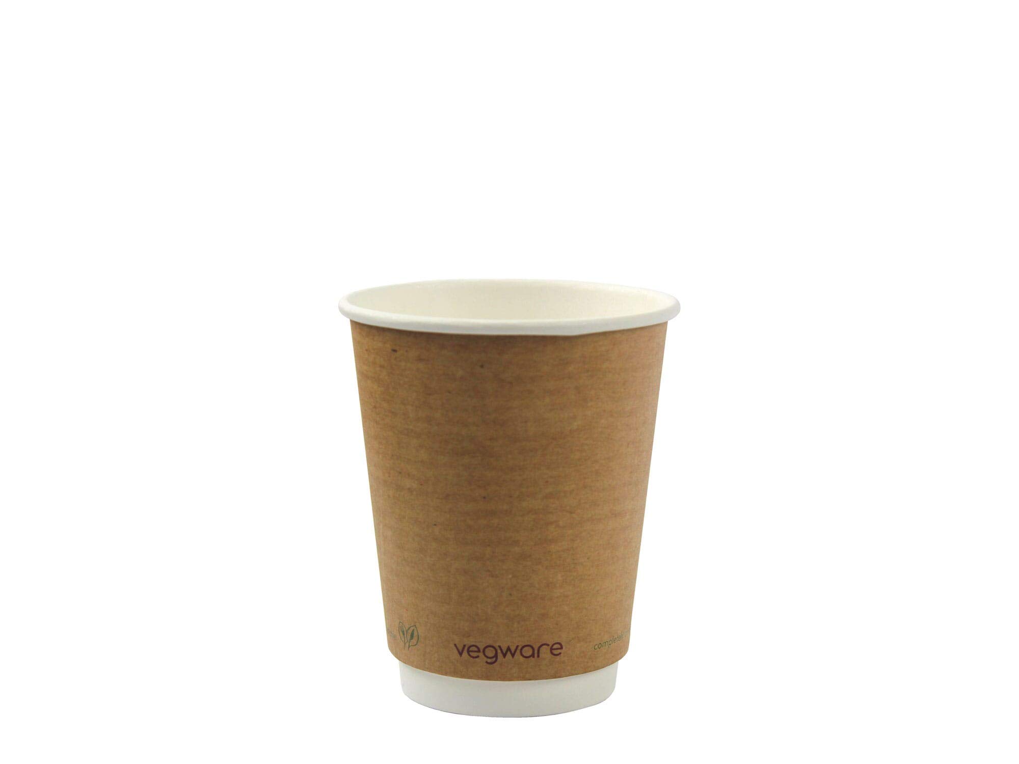 Vegware Double Wall Brown Kraft Cup 8oz 79 Series Pack of 500 Coffee Cups Cafe