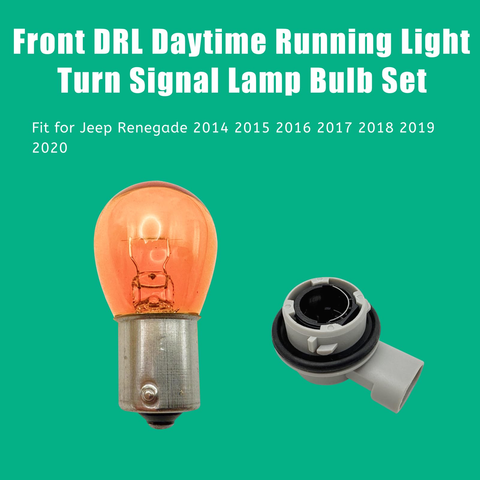 Memiuyelay DRL & Turn Signal Light Bulb Socket Kit - Fits Jeep Renegade 2014-2021 Models - View #11