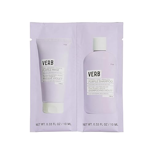 Verb Champú y mascarilla púrpura Duo, paquete de 0.3 fl oz
