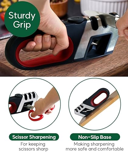Miniatura 5 de Afilador de Cuchillos - Afilador de Cuchillos - Afilador de cuchillos manual - Afilador personalizado ajustable para todas las cuchillas, mango