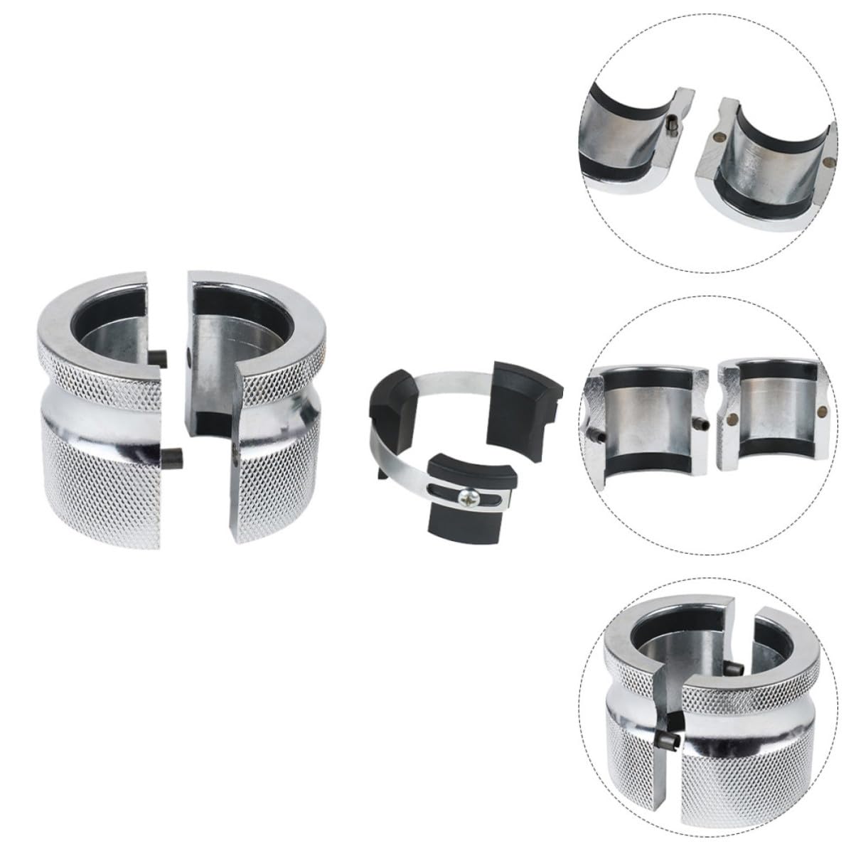 UPKOCH Herramienta de Instalación de Sellos de Horquilla Ajustable Herramienta para Instalar el Retén Horquilla 39mm a 50mm Acero al Carbono Plata