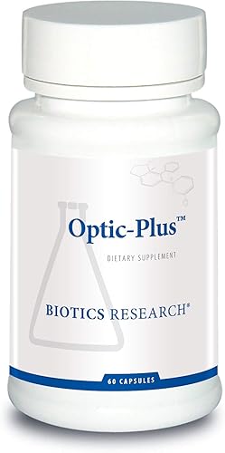 Biotics Research Optic Plus - Suplemento de apoyo de vitaminas y minerales para ojos con luteína y zeaxantina, tejido retiniano saludable y visión