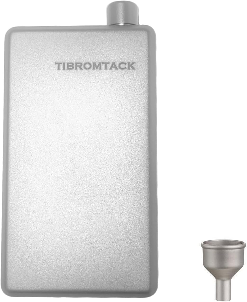 TIBROMTACK Titanium Flask, Hip Flask for Men, Lightweight Wine Flask for Outdoor, Travel & Daily Use, with Funnel (7.03fl oz/200ml)