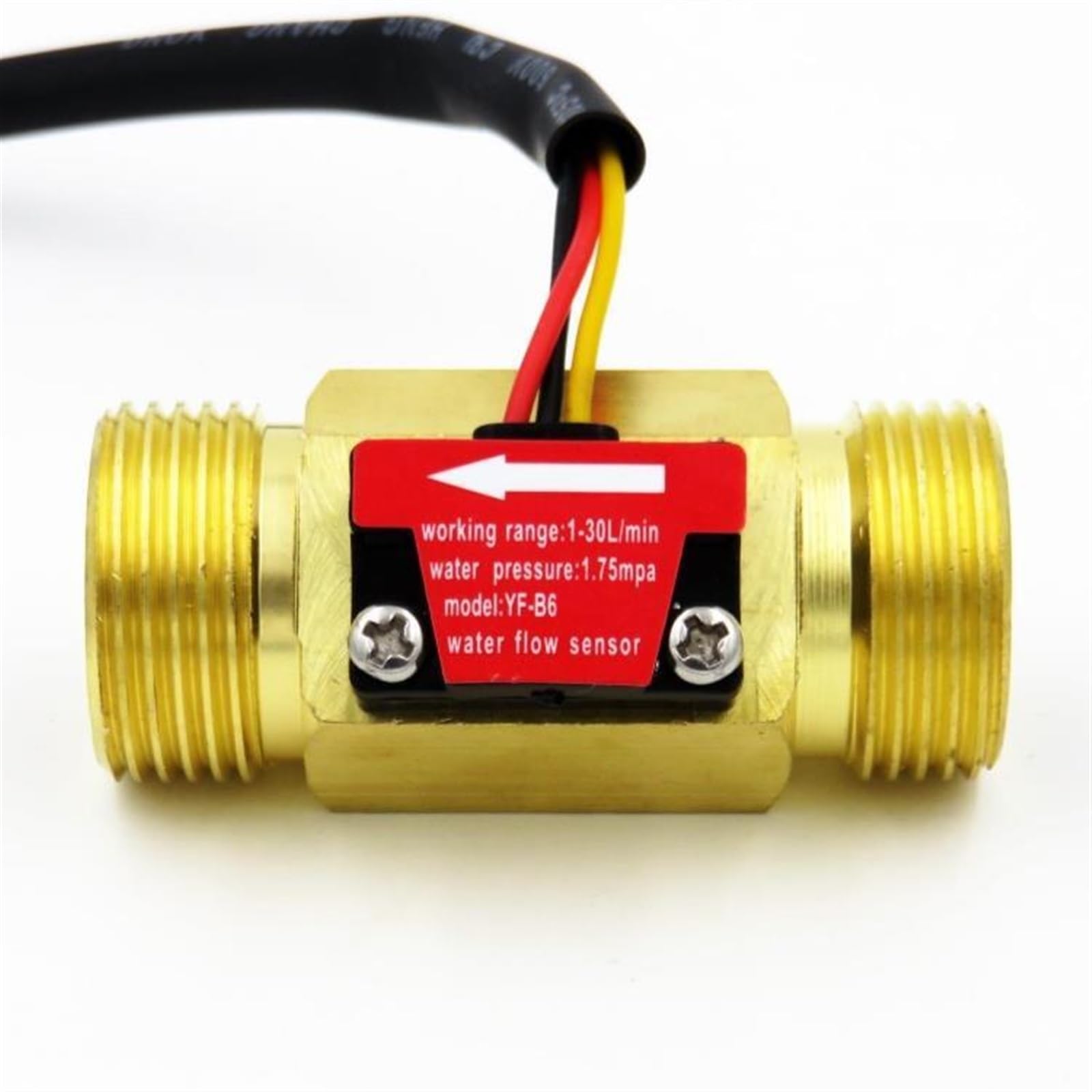 HDPHCRIUN YF-B5/YFB6 Water Flow Sensor Hall Pulse Meter G3 / 4 Male Thread 1Pcs(YF-B6)