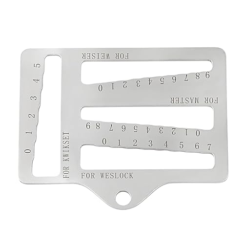 Universal Key Gauge Tool for Kwikset, Weiser, Weslock Locks,Master Key