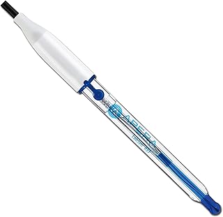Apera Instruments, LLC-AI3145 LabSen 841 Glass-Body pH Electrode for Strong Base Solutions, Impact-Resistant Sensor, BNC Connector