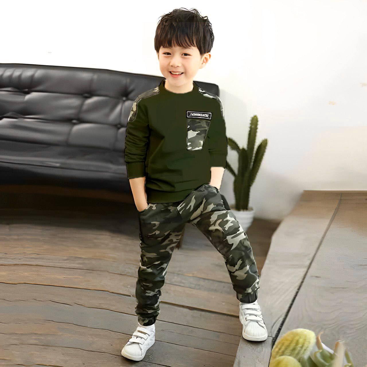 Dsnsenterprize DSNS Trending kids & Boys & Girls T-shirt and pant in Trending print and kids comfortable fabrics and best stitching quality (GREEN, 5-6-YEAR) 3