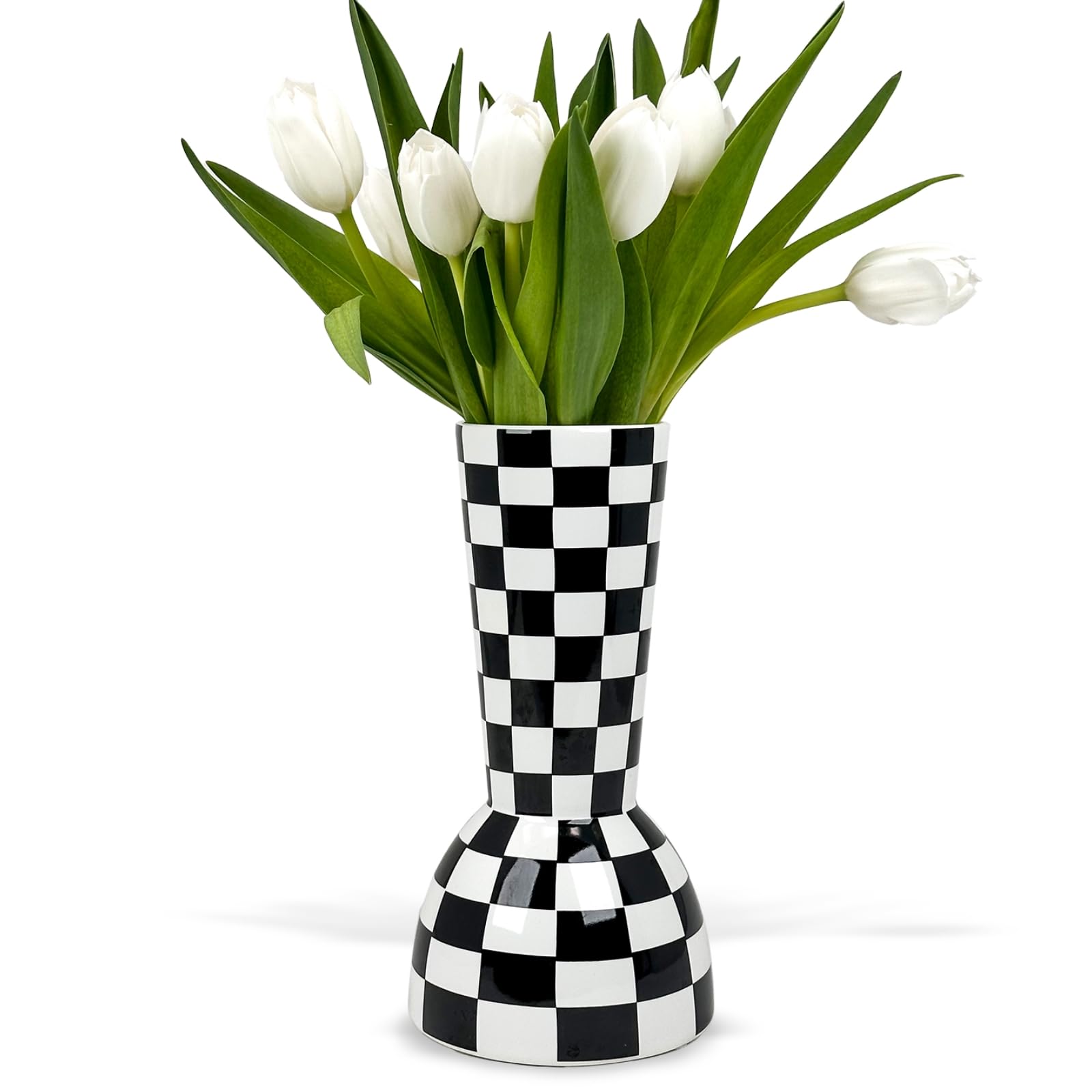 Amazon.com: Black and White Checkered Vase, Aesthetic Modern Ins
