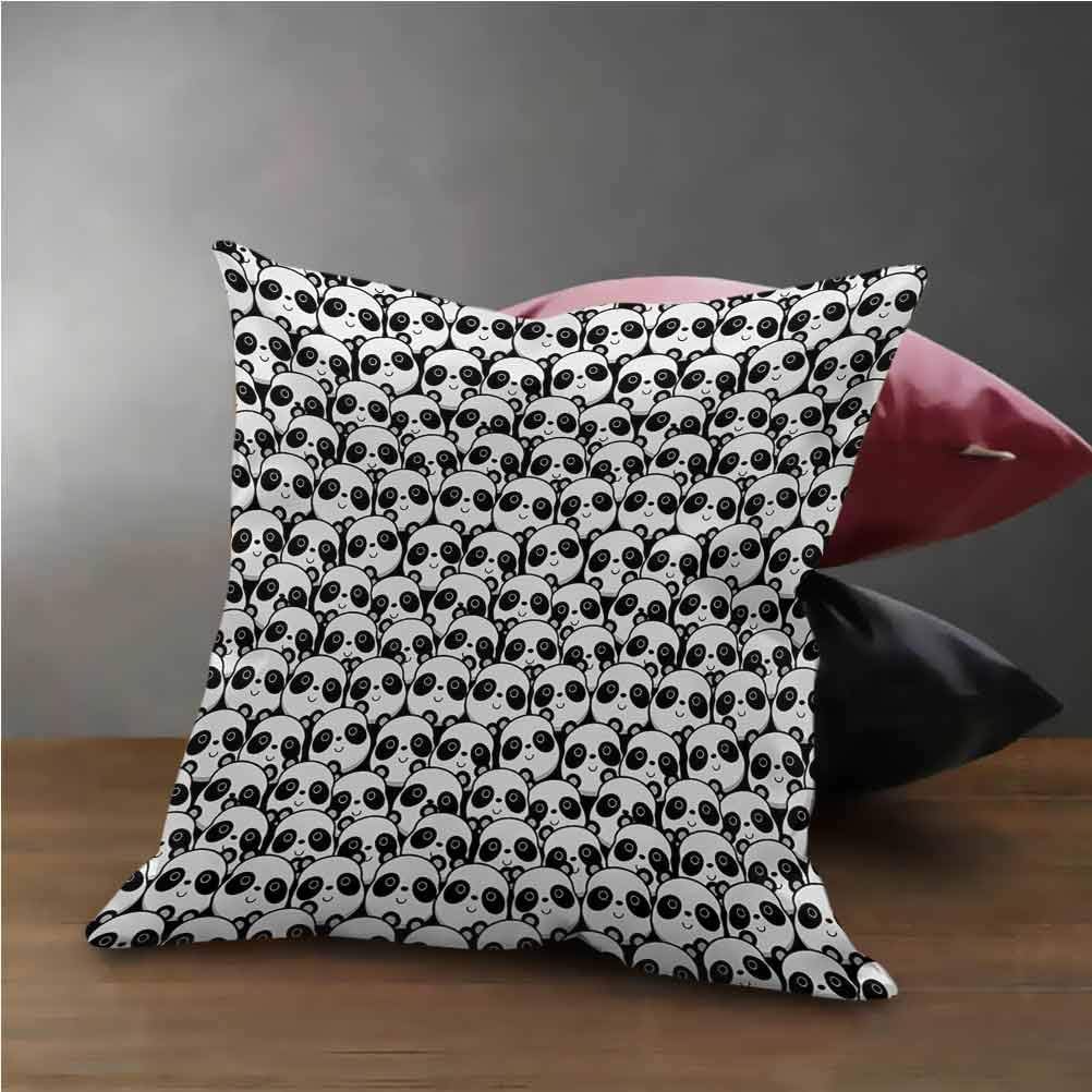 HouseLook Black and White Square Pillow Case Monochrome