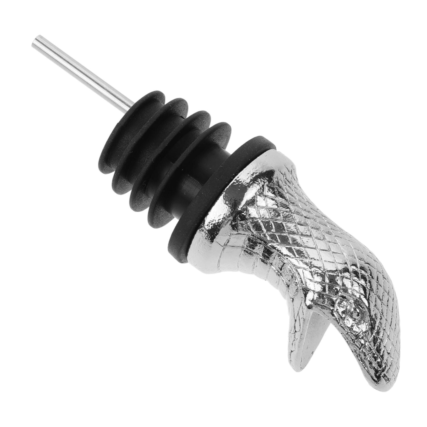 Wakauto Unique Snake Head Wine Pourer Alloy Material Easy Insert Stylish for Parties Wine Utensils