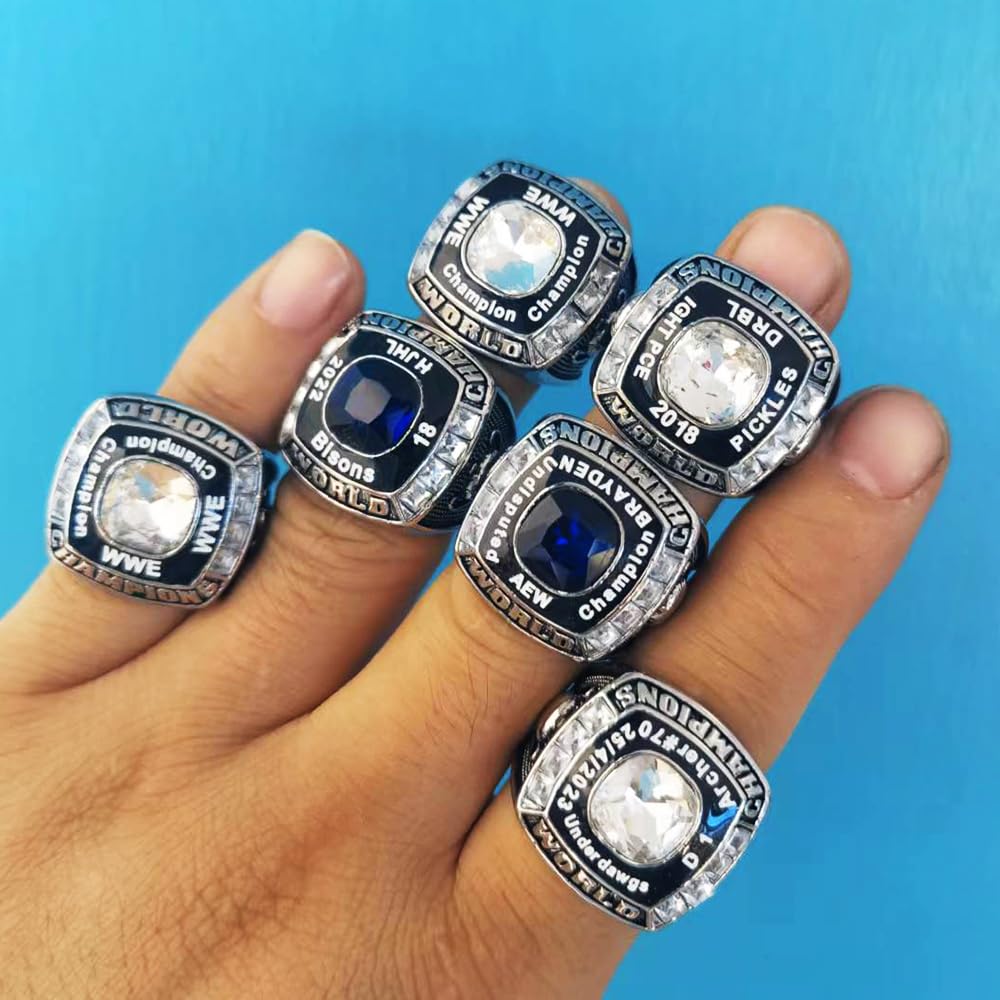 Custom Championship Ring For Football, baseball, basketball, esports, softball, fantasy sports, hockey, team, college, university, high school, class - Personalized Champion Ring (10)