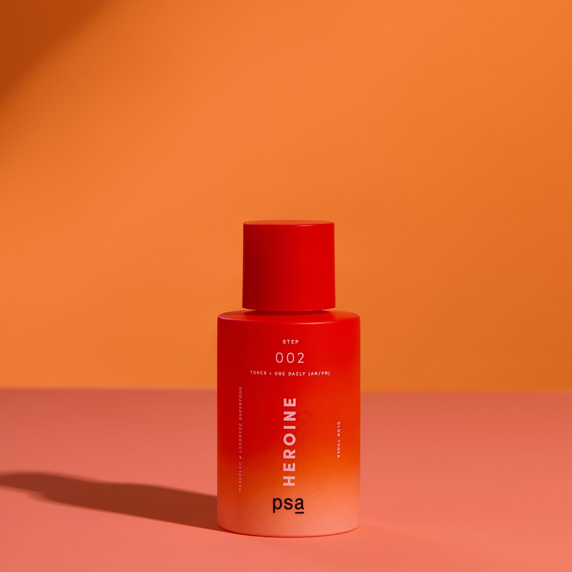 PSA HEROINE Mandelic & Licorice Superfood Glow Toner: Pore-Refining Daily Toner With 6% Mandelic + Lactic Acid, Niacinamide, Licorice Root. 100 Ml / 3.4 Oz