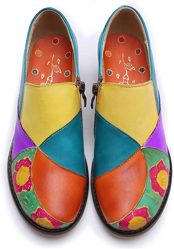 Scarpe Mary Jane Tacco Alto Da Donna Mocassini Di Pelle Tacco Medio 