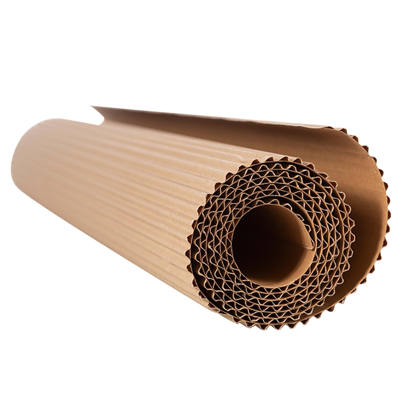 Rouleau de carton ondulé de 30 cm x 500 cm d'épaisseur pour bricolage, carton créatif polyvalent, facile à couper, plier, pour la peinture, la modélisation créative, l'emballage de bureau et
