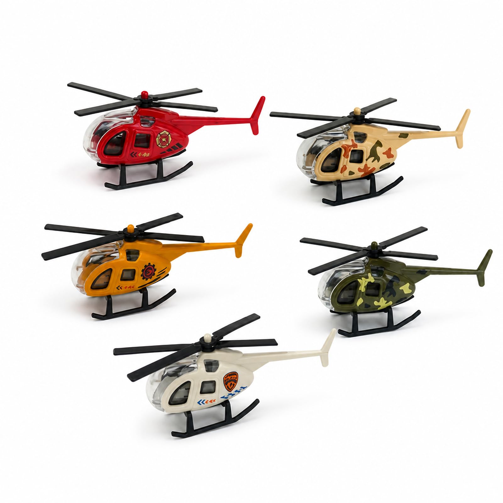 5PCS Helicopter Toy, Helicopter Alloy Random Color Helicopter Model Set