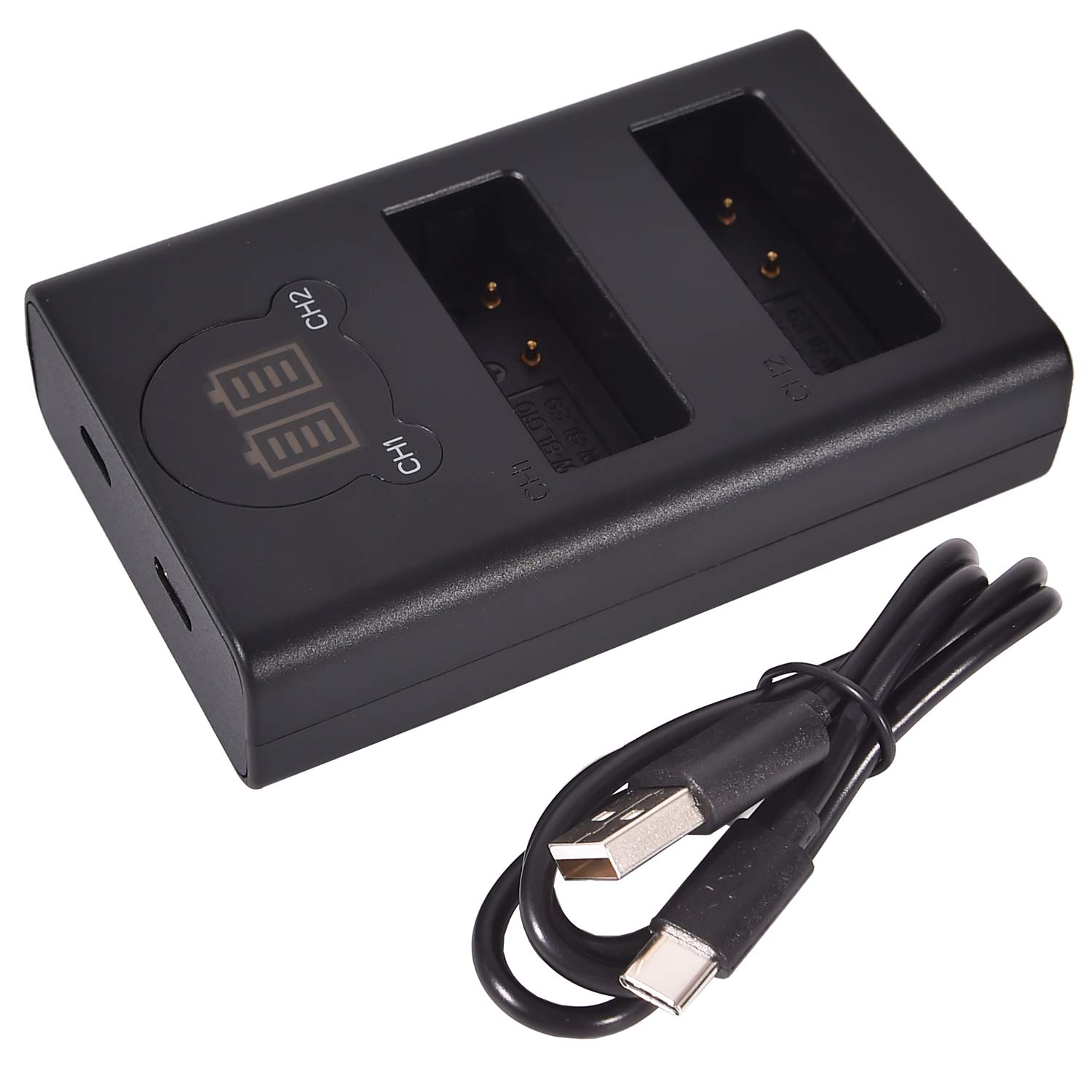 DSTE Replacement for DMW-BLE9 Dual LCD Battery Charger Compatible Panasonic Lumix DMC-GF3 GF5 GF6 GX7 LX100 DC-LX100 II Camera as DMW-BLE9 BP-DC15 DMW-BLG10 with Type-C and Micro-USB Port-image-24