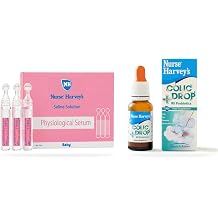 Nurse Harveys Colic Drop Plus w/Probiotics 20ml & Saline Solution 0.9% NaCl Baby Colic and Daily Care Set