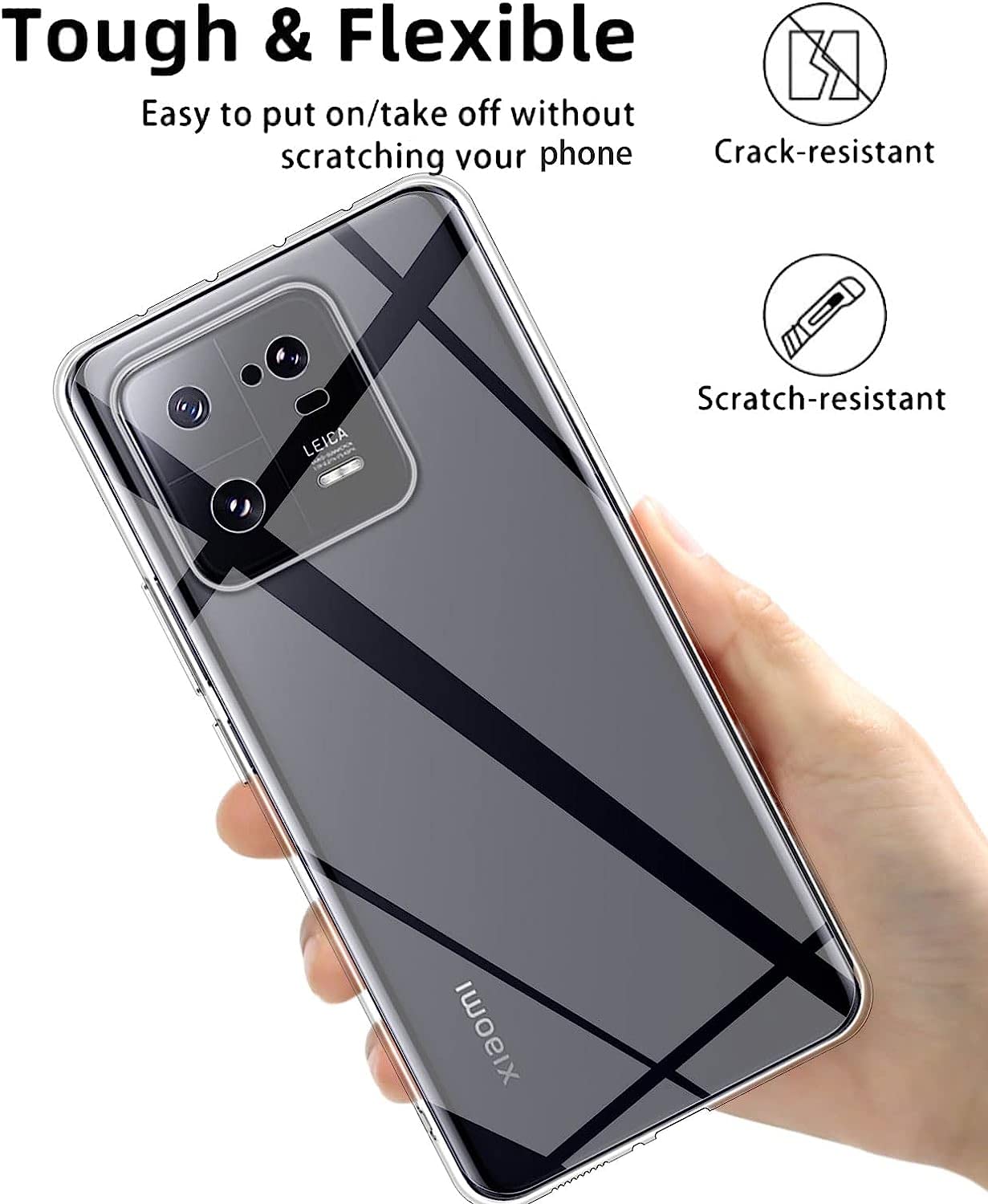 Captor Cover Trasparente Anti-Giallo Per Xiaomi Redmi Note 13 Pro Plus 5G – Custodia TPU Morbida Con Protezione Fotocamera