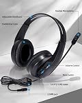 Wired Headset with Mic for Laptop – Computer Headset for Kids Teens Adults with Noise Canceling Microphone & Volume Control – 3.5mm Stereo Headphones with Mute for Home Office Class