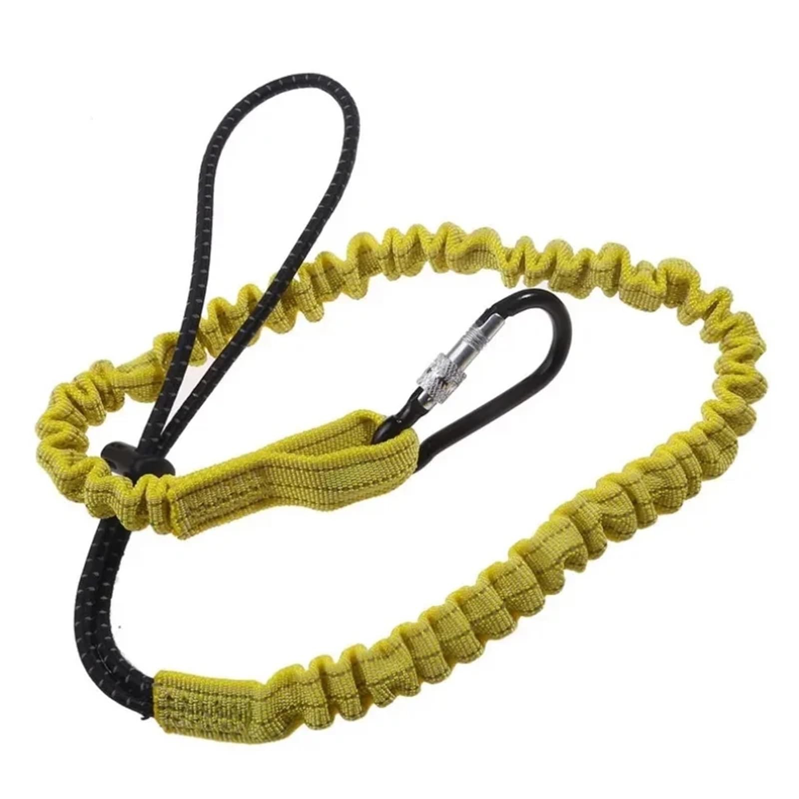 5/8/10PCS di Sicurezza Attrezzature Bungee Tether Cordino for Attrezzi Con Moschettone Gancio Arrampicata Lavoro Anti-Caduta Corda Aerea lavoro Accessori Per Attrezzi(Yellow,8pcs)