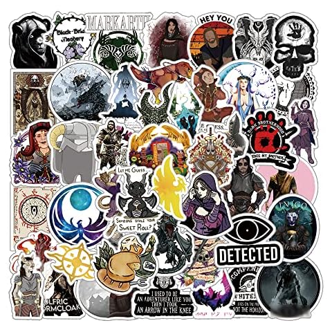 50Pcs Merchandise Stickers Pack, Cool Role -Playing Game Waterproof Vinyl Stickers Decals for Water Bottle,Skateboard,Laptop,Phone,Bumper Gifts for Adults Teens Boys Kids for Party Supply Favor Cover