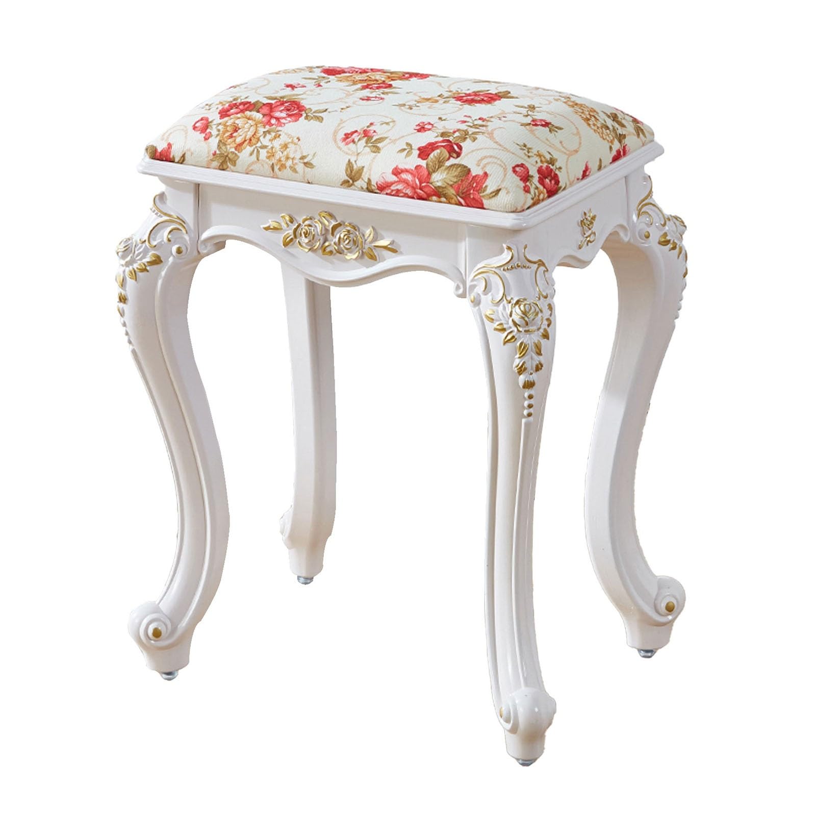 Repose-pieds salon rembourré et tabouret de vanité en velours - 8